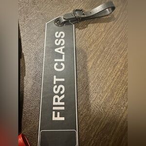 Tumi Black 'First Class' Luggage Tag